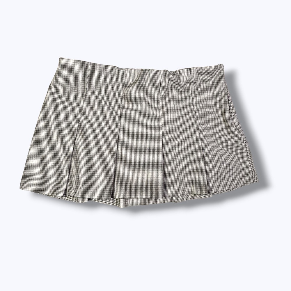 Abercrombie & Fitch Scarlett Low Rise Micro Pleated Mini Skort L Y2K Academia